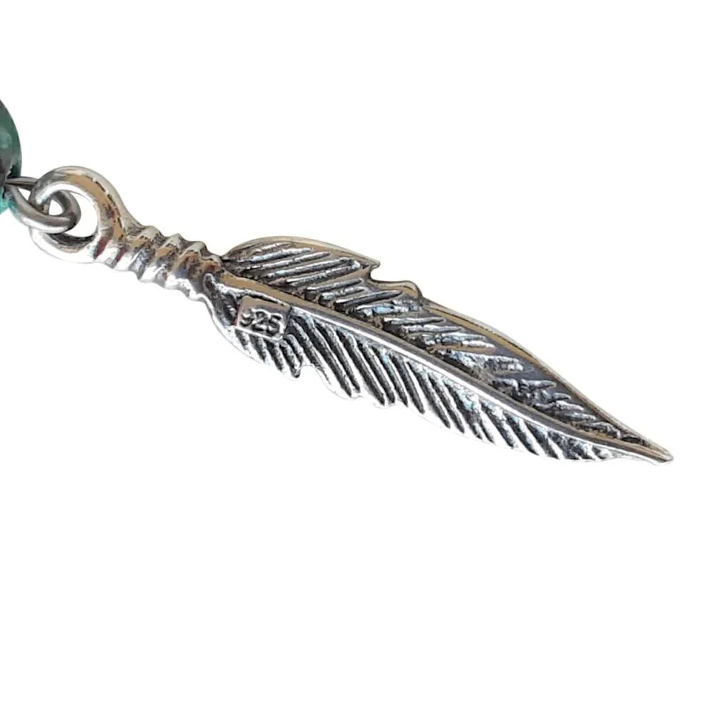Feather Earrings Sterling Silver Women Girls Southwestern Jewelry Gifts Handmade - Picture 5 of 6